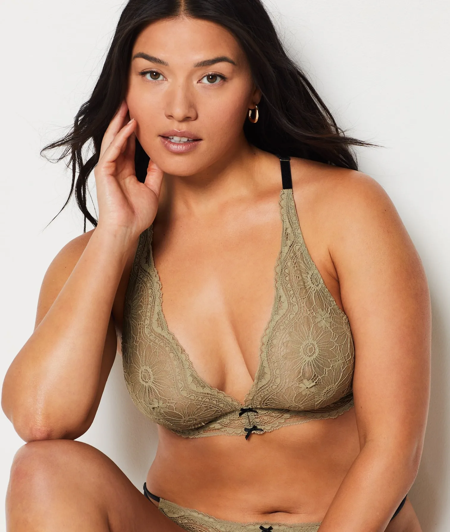 Etam Wireless Triangle Bra KHAKI Online