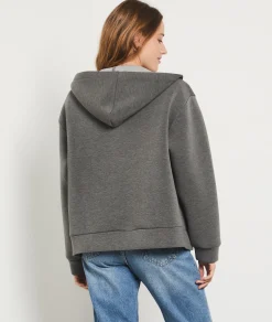 Etam Zip-up Hooded Sweatshirt ANTHRACITE Online